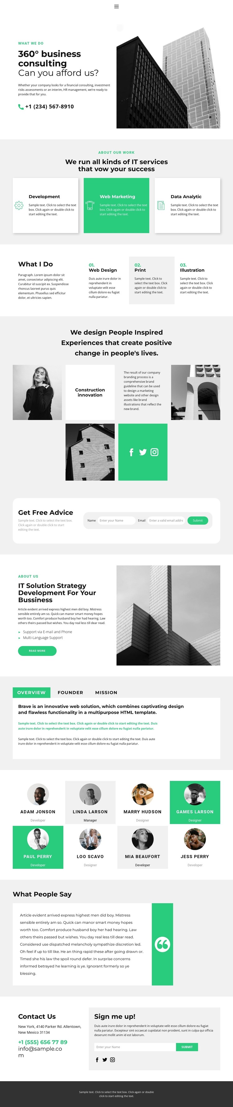 New consulting services WordPress Theme