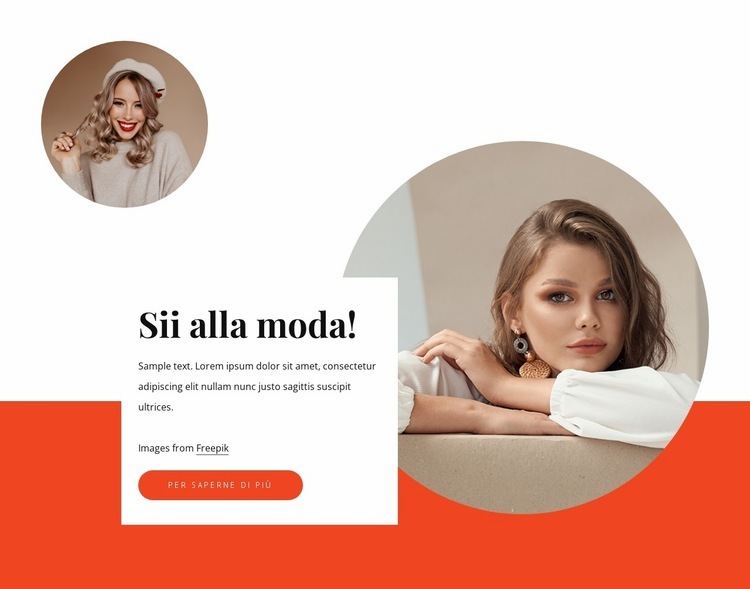 Sii elegante Mockup del sito web