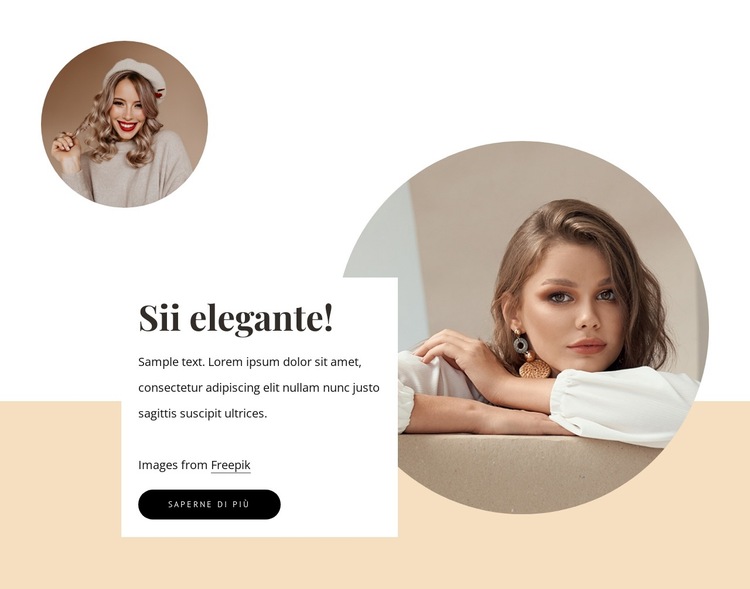 Sii elegante Modello di sito Web