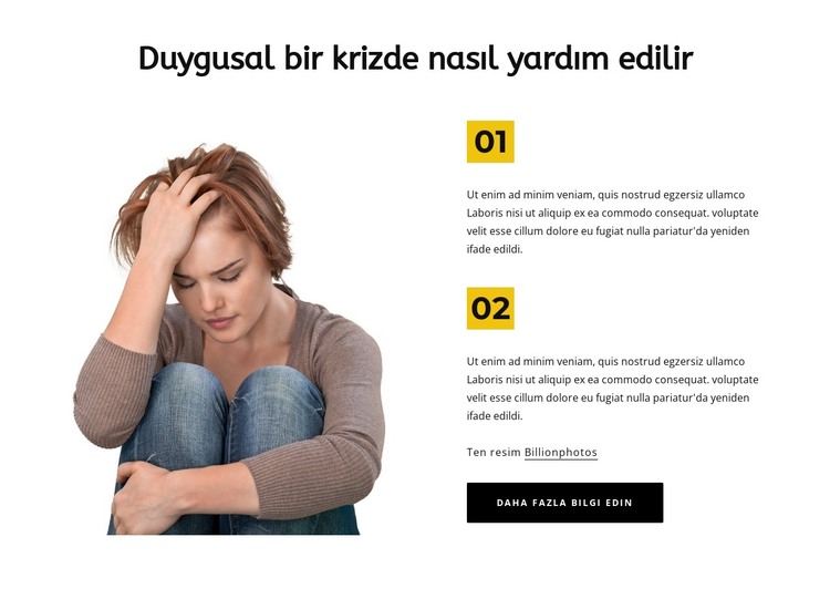 duygusal kriz HTML Şablonu