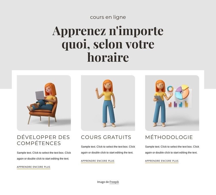 Apprenez n'importe quoi Modèles de constructeur de sites Web