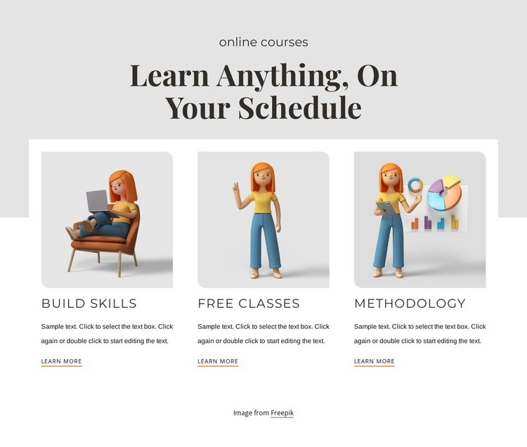 Learn anything Homepage Design