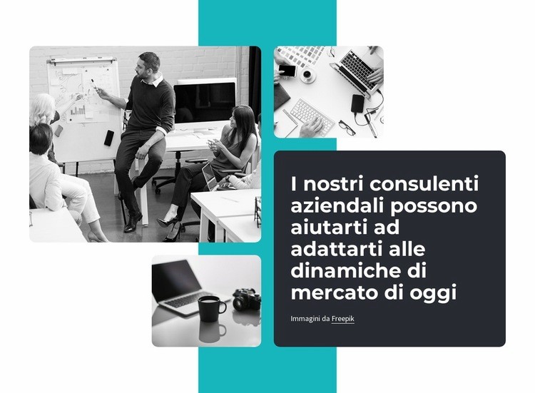 I nostri consulenti aziendali Mockup del sito web