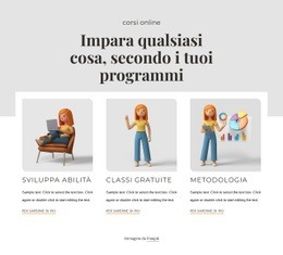 Impara Qualsiasi Cosa Modello Reattivo HTML5