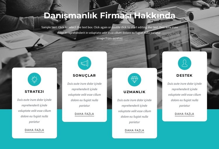 Simgelerle ızgara HTML5 Şablonu