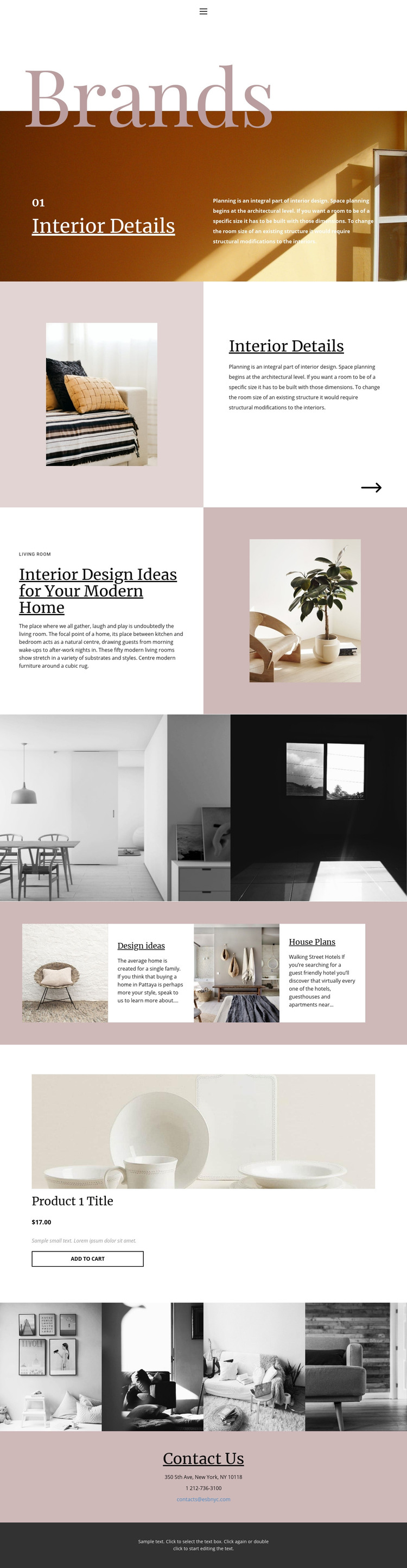 I am an interior designer Homepage Design