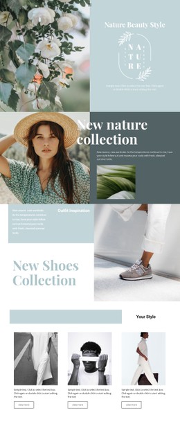 CSS Layout For Nature Collection