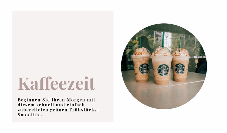 Kaffeezeit Landing Page