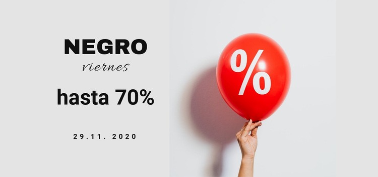 Venta de viernes negro para todos Plantillas de creación de sitios web