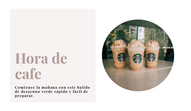 Hora de cafe Plantilla de sitio web