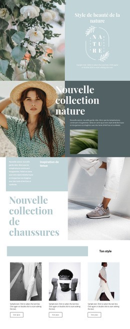 Modèle Web Réactif Pour Collection Nature