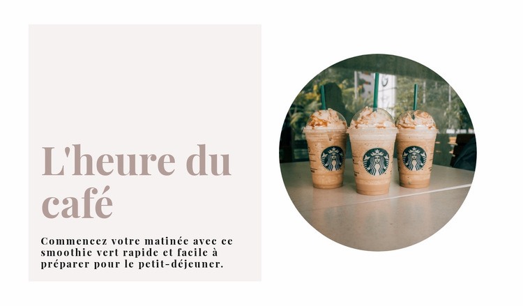 L'heure du café Modèle d'une page