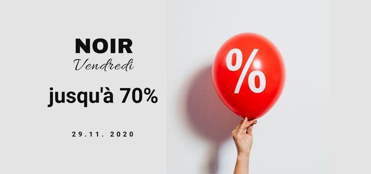 Vente du vendredi noir pour tous Page de destination