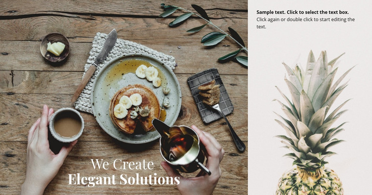 We create elegant solutions Homepage Design