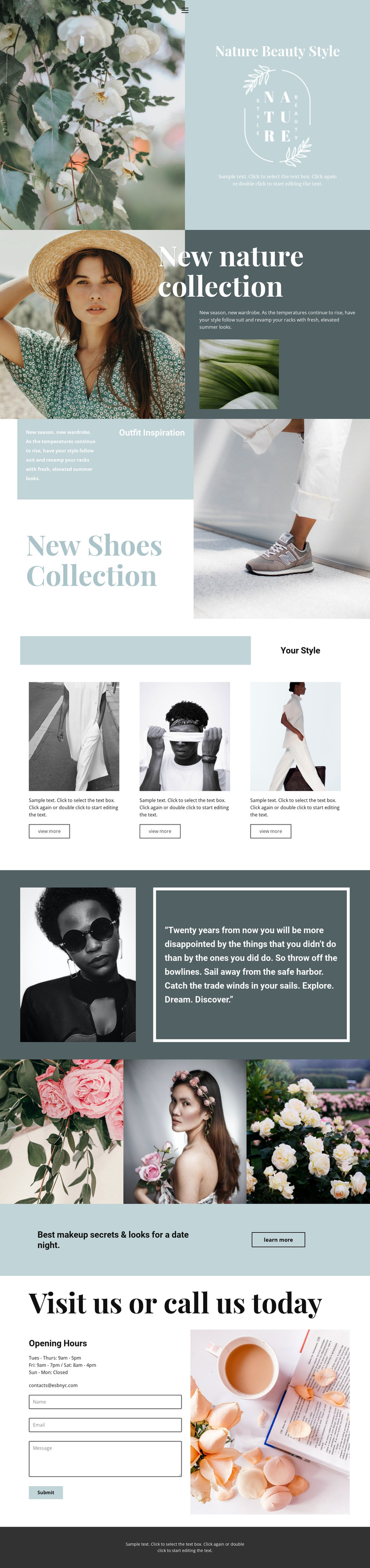 Nature collection HTML5 Template