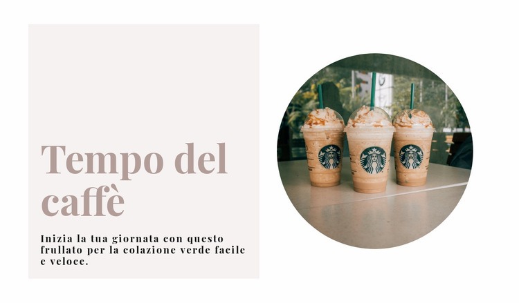 Tempo del caffè Mockup del sito web