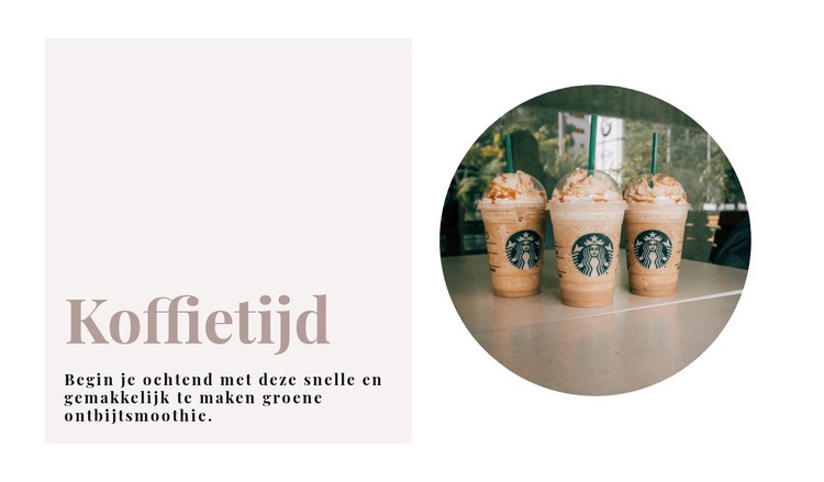 Koffietijd Website ontwerp