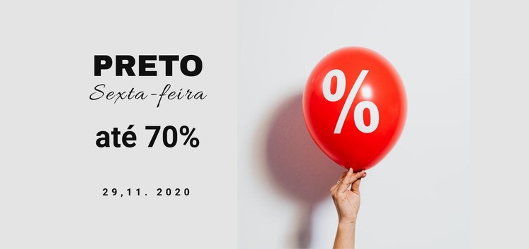 Liquidação da Black Friday para todos Maquete do site