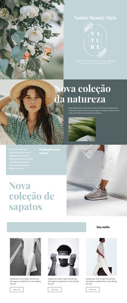 Coleção Da Natureza - Modelo De Site Gratuito