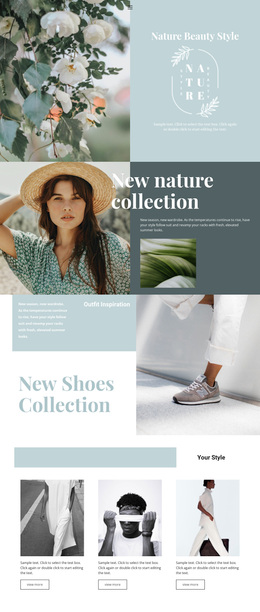 Responsive Web Template For Nature Collection
