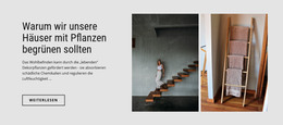 Begrünung Nach Hause Mit Pflanzen – HTML-Website-Layout