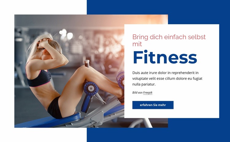 Fitness Center Website-Modell