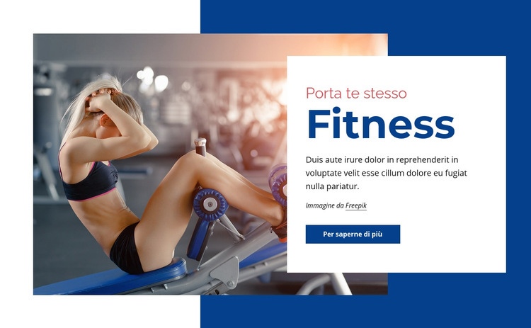 Centro fitness Modello di sito Web