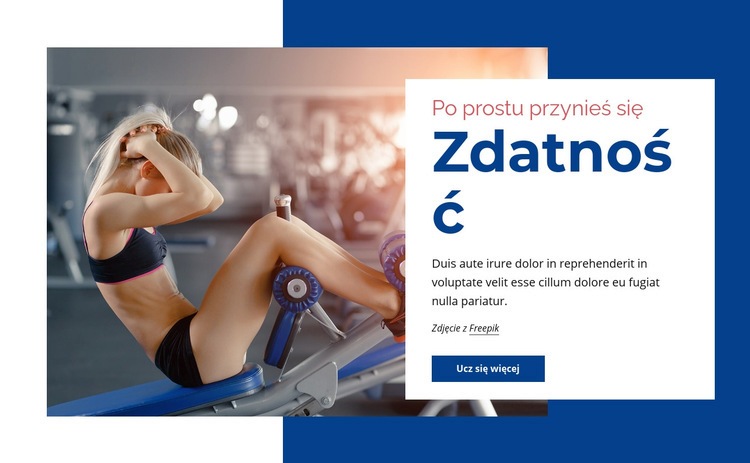 Centrum fitness Szablony do tworzenia witryn internetowych