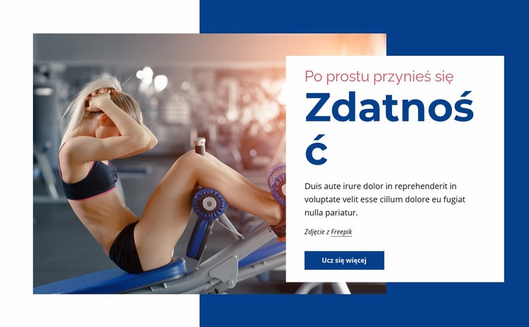 Centrum fitness Szablon jednej strony