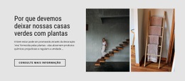Modelo HTML5 Incrível Para Casa Verde Com Plantas