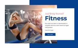 Fitness Center - Drag & Drop Website Mockup