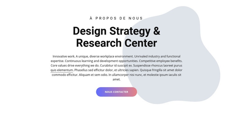 Centre de design Modèle HTML5