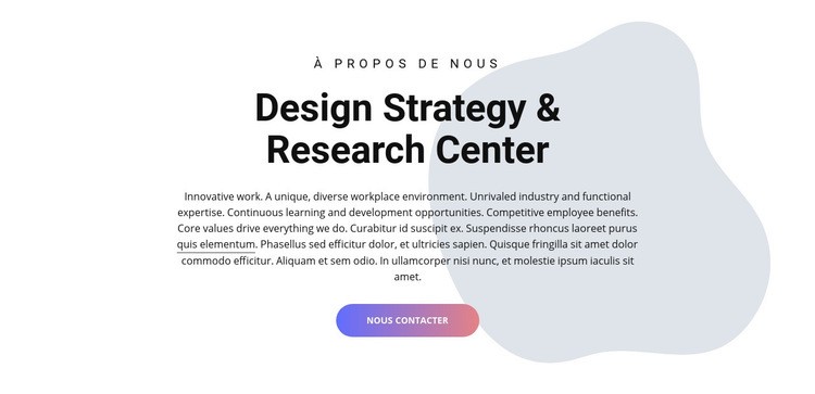 Centre de design Modèle de site Web