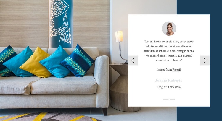 Testimonianze su interior studio Modelli di Website Builder