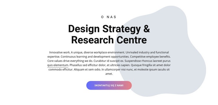 Centrum projektowania Makieta strony internetowej