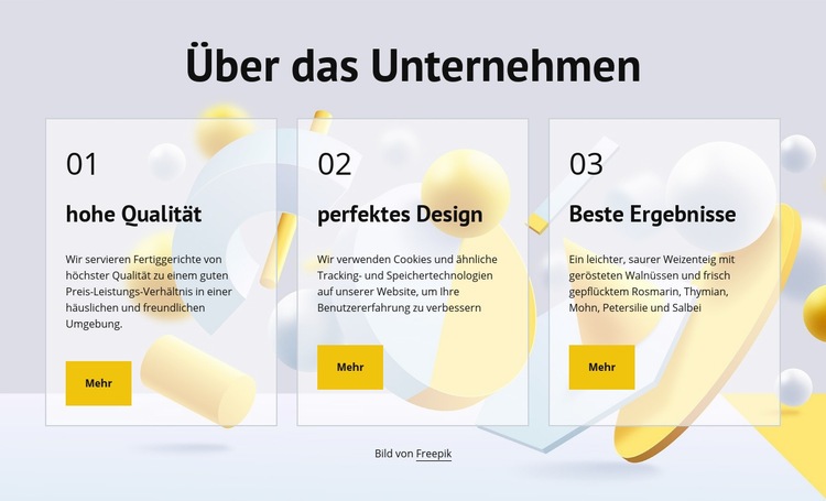 Über das Unternehmen HTML-Vorlage