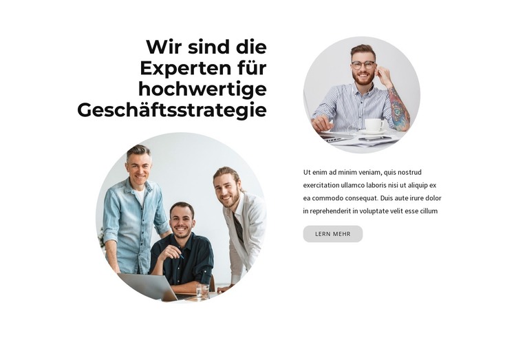 Wir sind Experten HTML-Vorlage