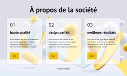 Page HTML Pour À Propos De La Société