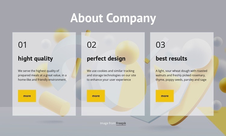 About company Homepage Design