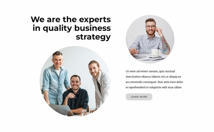 We are experts Homepage Design