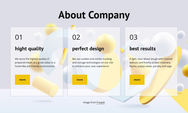 About company One Page Template