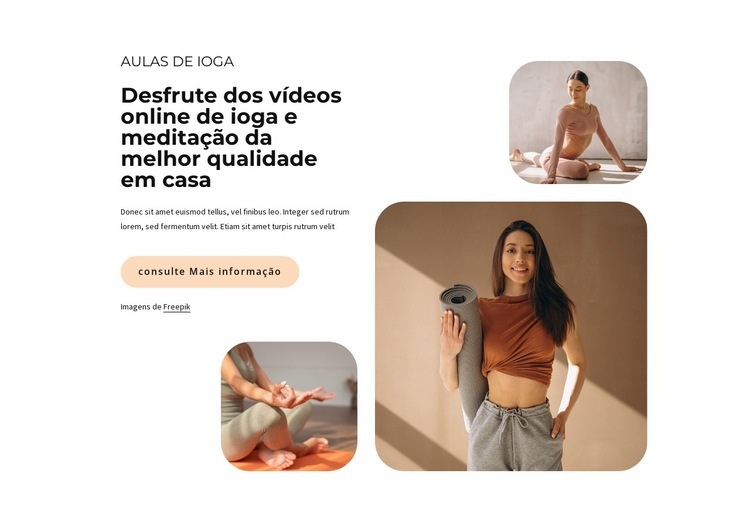 Desfrute das melhores aulas de ioga Modelos de construtor de sites