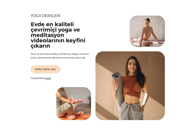 En iyi yoga derslerinin tadını çıkarın CSS Şablonu