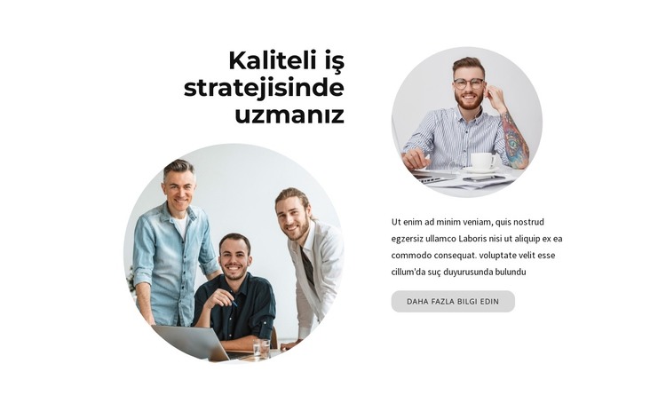 biz uzmanız HTML Şablonu