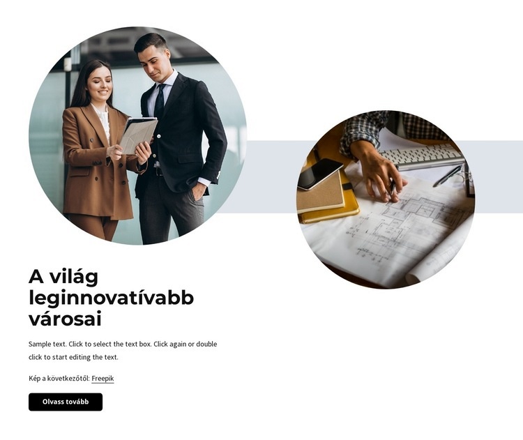 A legtöbb innovatív város HTML Sablon