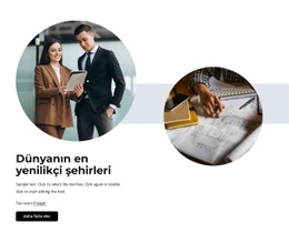 En Yenilikçi Şehirler HTML CSS Duyarlı Şablon