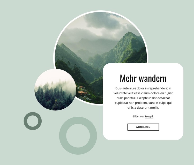 Mehr wandern HTML-Vorlage