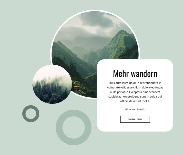 Mehr wandern Website-Vorlage