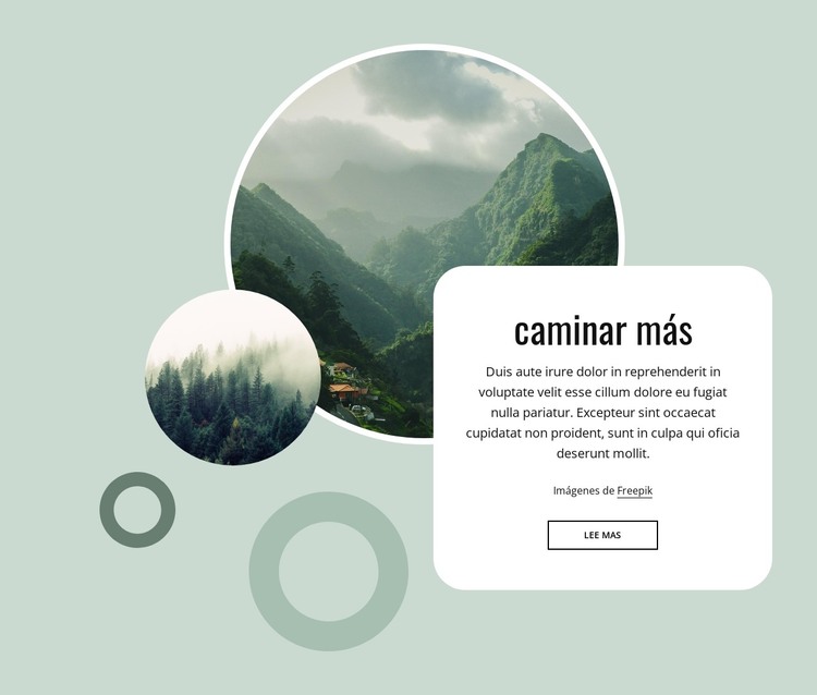 caminar más Plantilla HTML