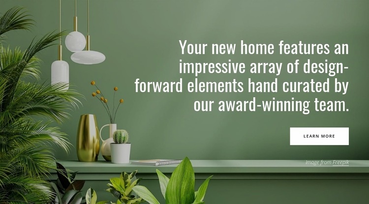 New home features Homepage Design